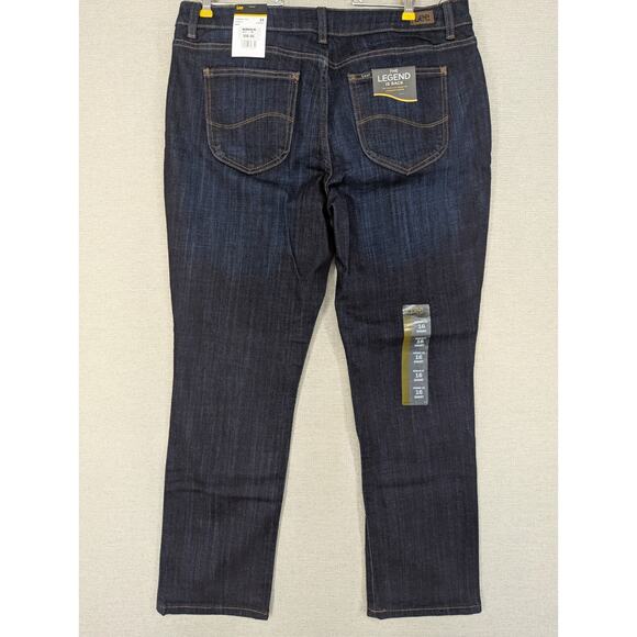 Lee Blue Jeans Size 16 Short Mid Rise Straight Leg Regular Fit NWT -0625D165 - Picture 7 of 9